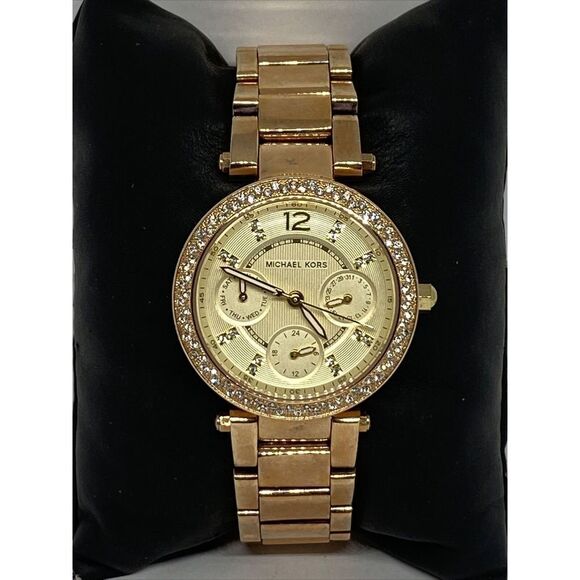 Michael Kors Parker MK5842 Women Stainless Steel Analog Dial Quartz Watch WO715 - Picture 3 of 12